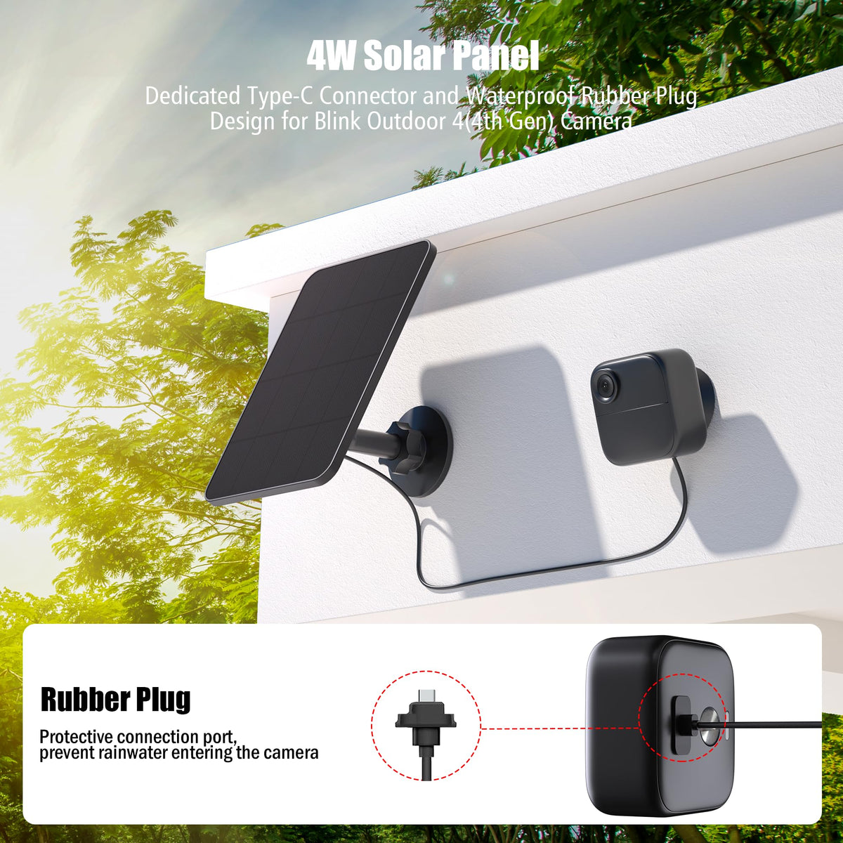Rhorawill panel with 13ft Type-C cable for flexible placement
