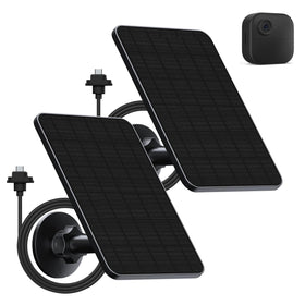 Rhorawill solar panel front view powering Blink Outdoor in daylight