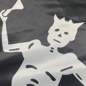 Rhungift flag suitable for outdoor and indoor display in pirate decor themes.