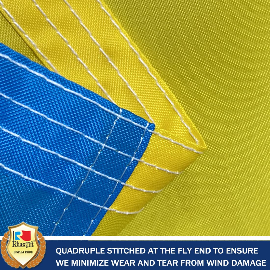Close-up of Rhungift nylon fabric with waterproof coating and lustrous finish.