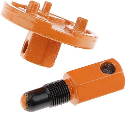 Rhym piston stop tool in use for safe, precise crank holding during service.