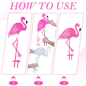 Riakrum two flamingo sizes add depth to your display.