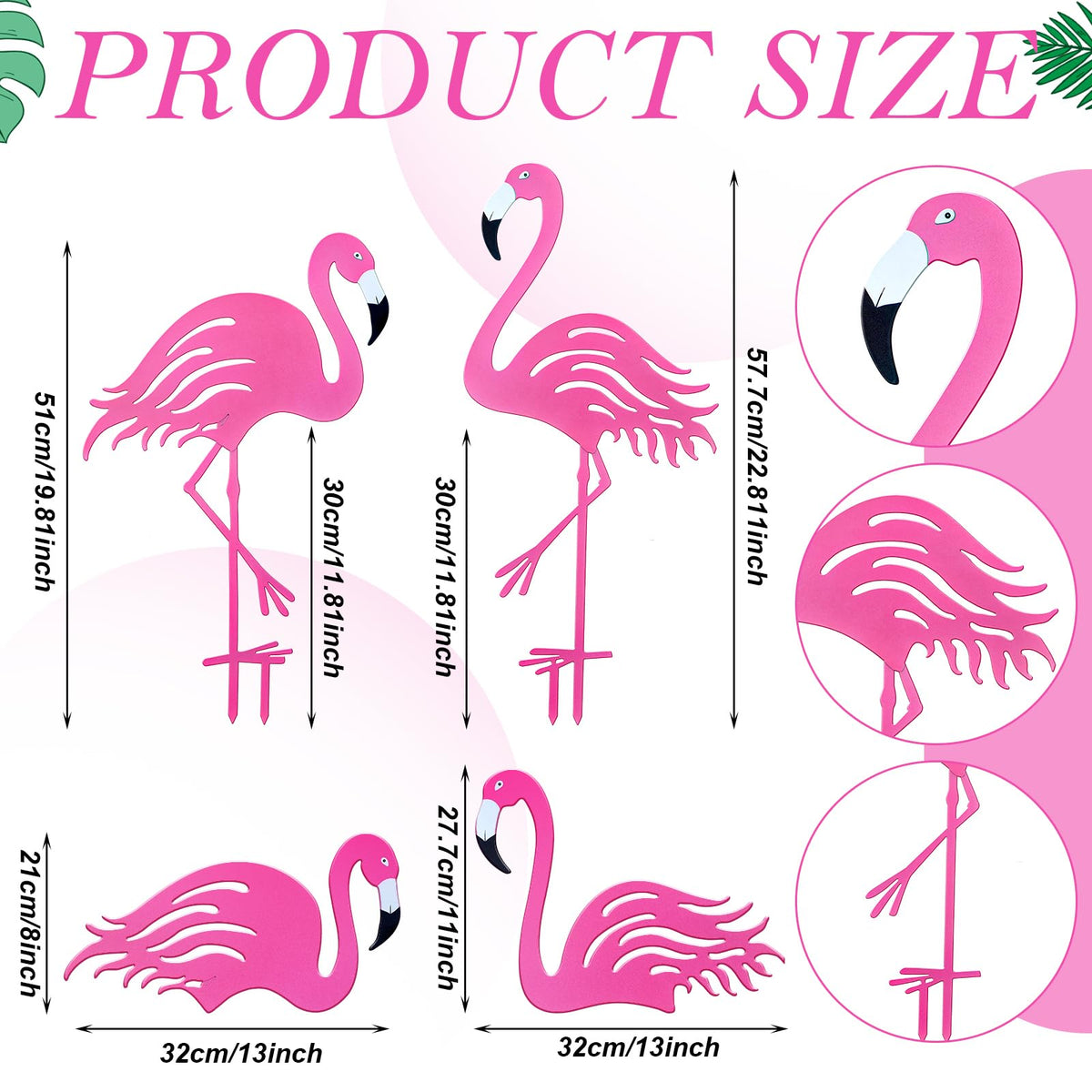 Riakrum weather-resistant flamingos add lasting color to outdoor spaces.
