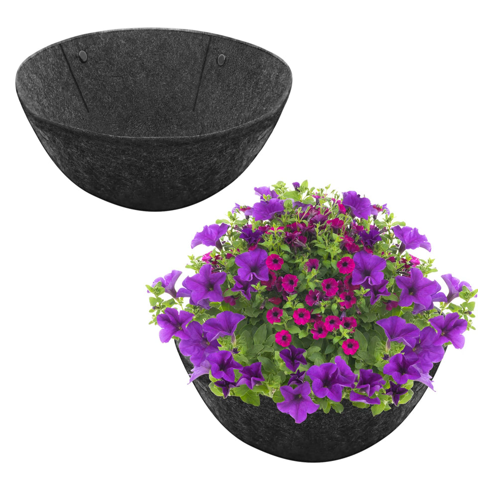 Riare 14-inch round fabric basket liner viewed from above, showing fit and design.