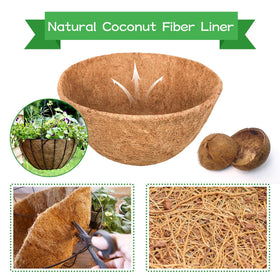 Riare coconut coir liner is breathable and durable for hanging baskets.