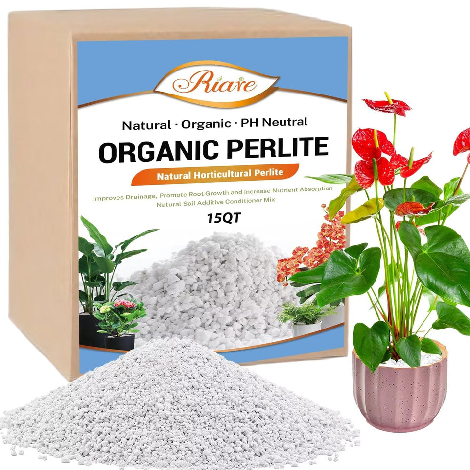 Riare 15 Quarts Organic Perlite bulk improves soil drainage and aeration