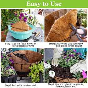 Riare liner demonstrates moisture retention, helping soil stay moist between waterings.