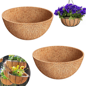 Riare 18-inch round coco liner pack—two durable natural liners for versatile planters