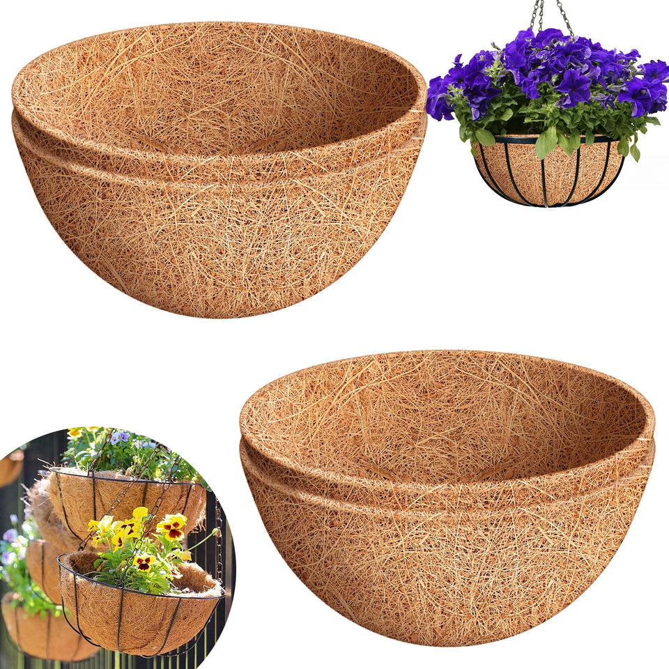 Riare 18-inch round coco liner pack for breathable basket moisture