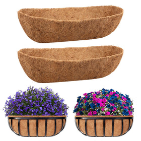 Riare 2-pack 48-inch trough coco coir liner ready for planter installation with improved drainage.