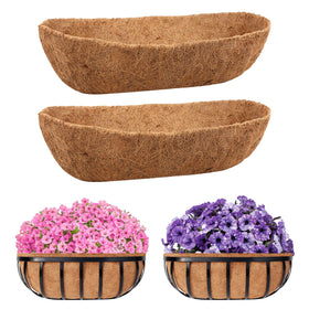 Riare 2-pack coco coir liner fits 36-inch planters with natural drainage