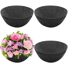 Riare 4-pack 16-inch round fabric liner ready for stylish plant baskets and plants.