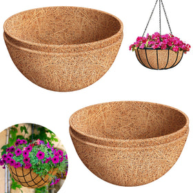 Riare 4pack 20-inch round coco liner for baskets maintains moisture and airflow.