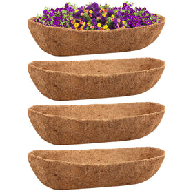 Riare 4-pack 36in trough coir liners pack provides durable, breathable planter inserts.