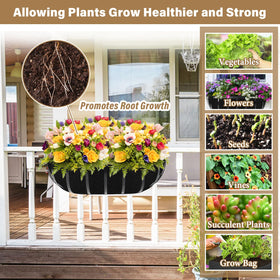 Riare breathable felt liner promotes airflow and reduces soil runoff.