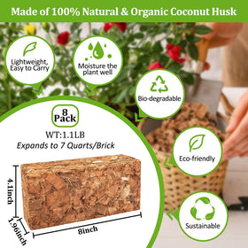 Riare Coco Chips brick expansion after soaking for potting mixes.