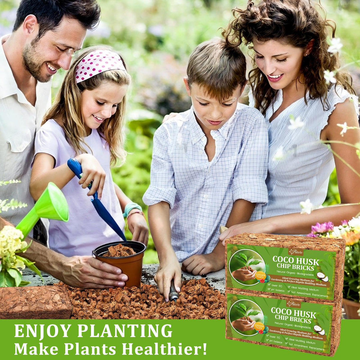 Riare Coco Chips suited for orchids and herbs as growing medium.