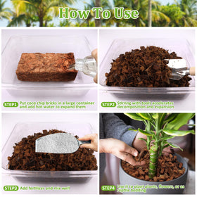Riare Coco Chips retain moisture while aiding drainage in pots