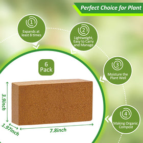 Riare coco coir brick expanding after soaking for airy root support
