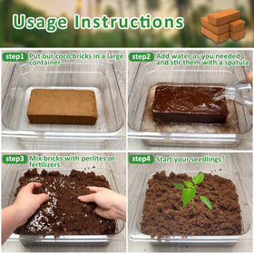 Riare coco coir brick retains moisture for longer irrigation intervals