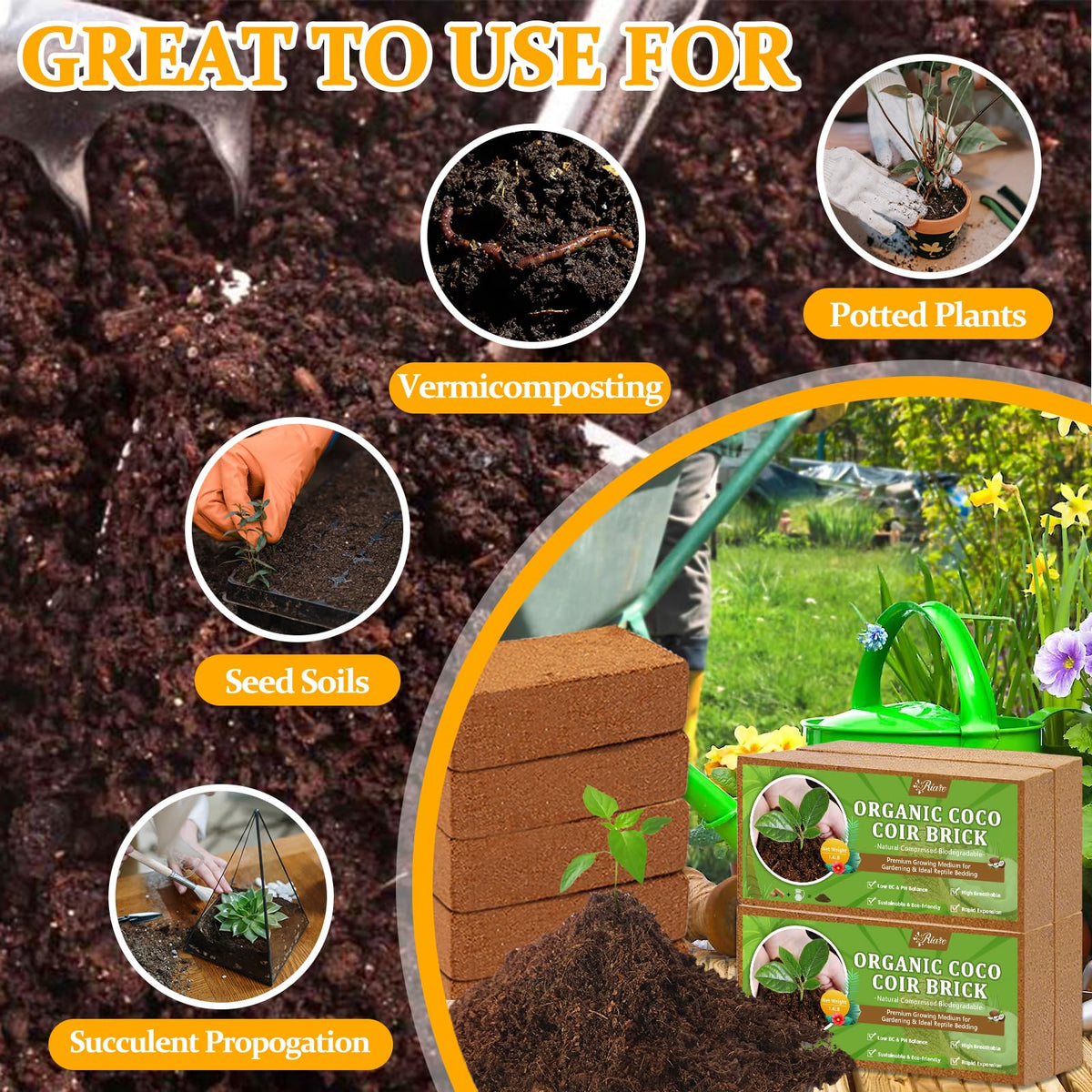 Riare Coco Coir Bricks with low EC and balanced pH support healthy root environments.