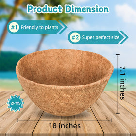 Riare coco coir liner close-up—natural fibers breathe well and manage moisture