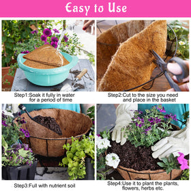 Riare coconut fiber liner suitable for home gardens, weddings, cafes and more.