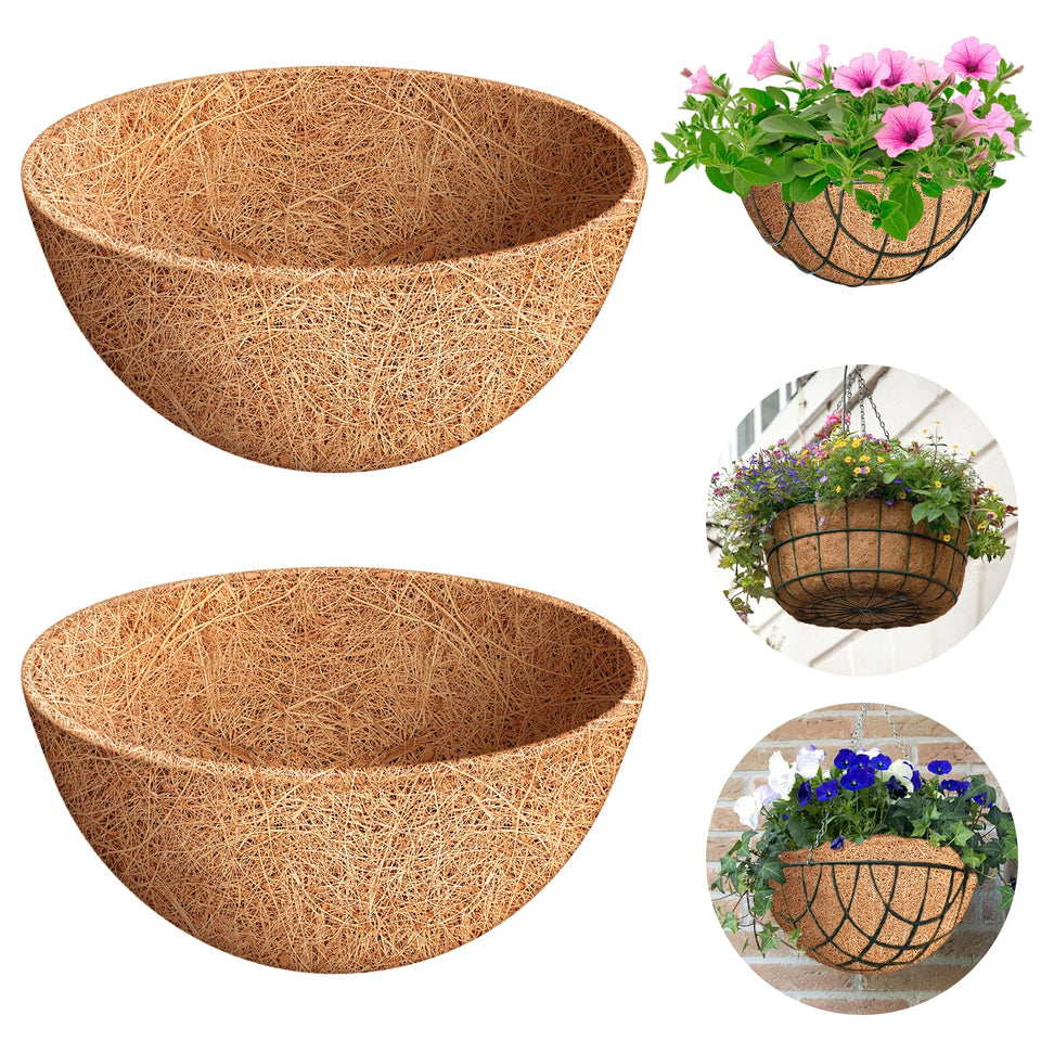 Riare coco liner 12in round close-up highlighting thick natural coir for baskets