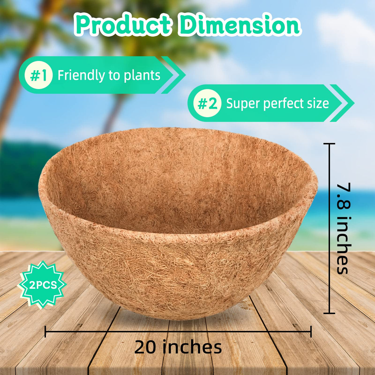 Riare coconut coir liner breathability supports healthy soil moisture.