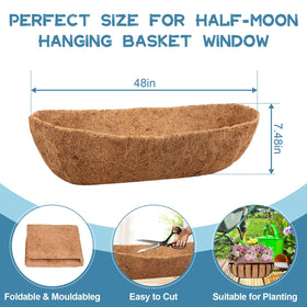 Riare coconut fiber liner close-up shows durable texture for long-lasting planters.
