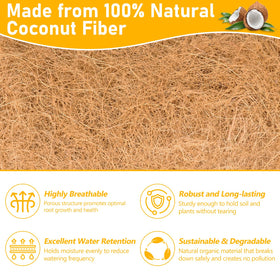 Riare coconut liner close-up-weave highlights durable natural fibers.