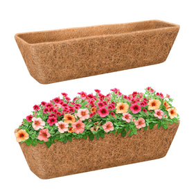 Riare coconut liner front view shows 30x7 size for wall planters, promoting healthy root growth.
