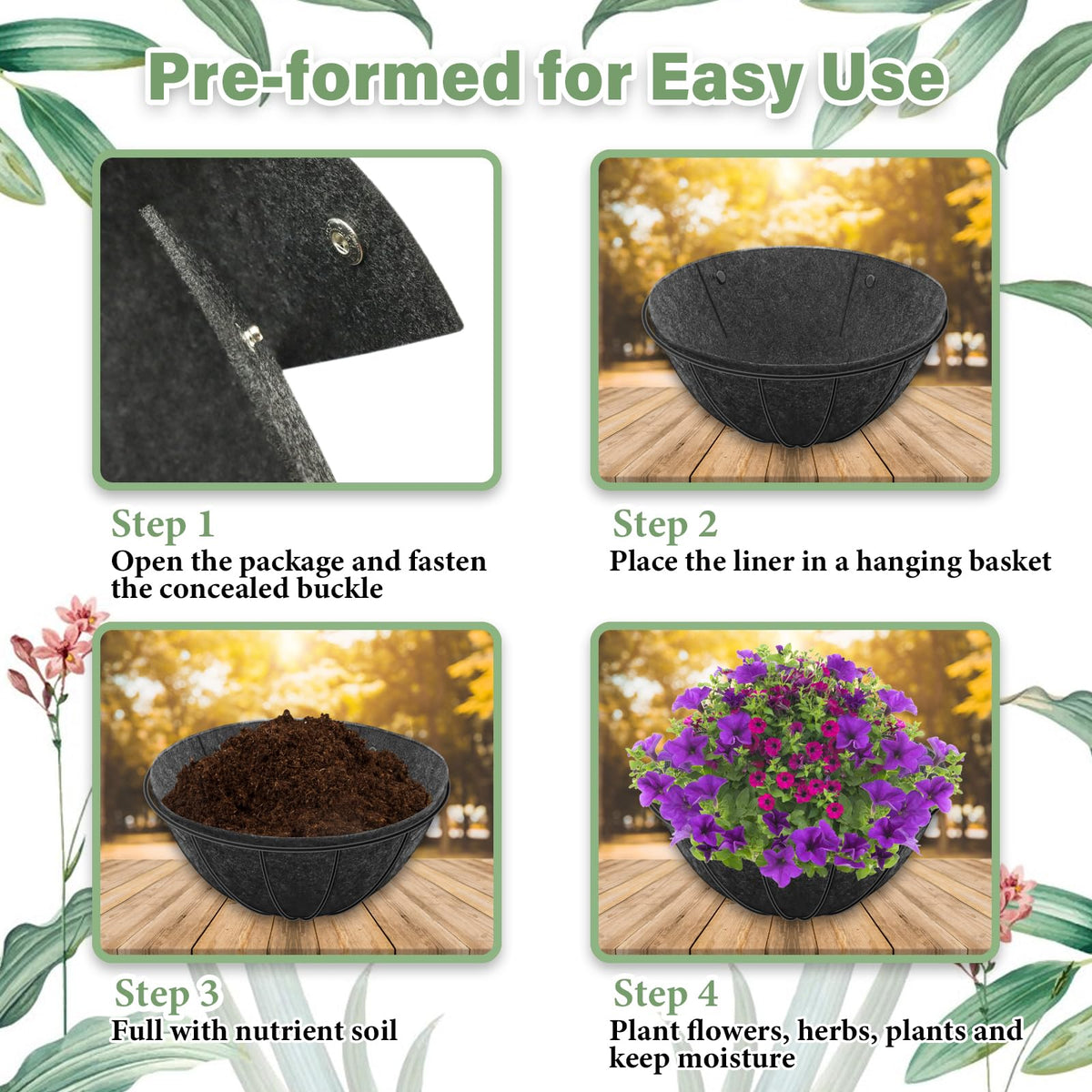 Riare drainage and moisture liner supports root oxygen and reduces soil loss.