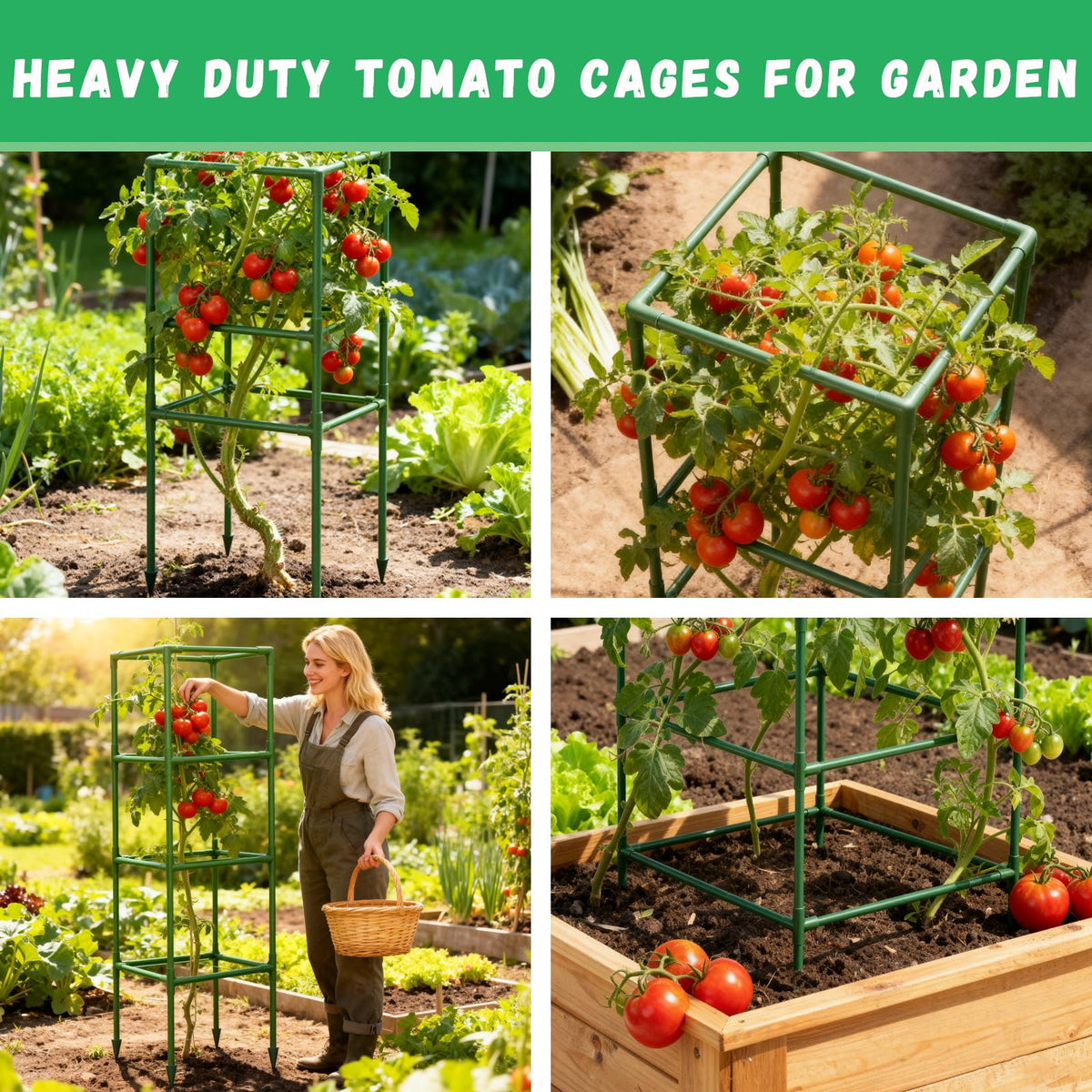 Riare versatile garden support for tomatoes, cucumbers, and peppers.