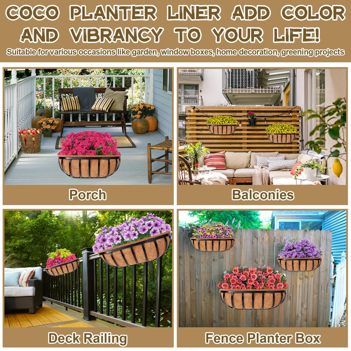 Eco friendly Riare liner suitable for indoor and outdoor planter decor