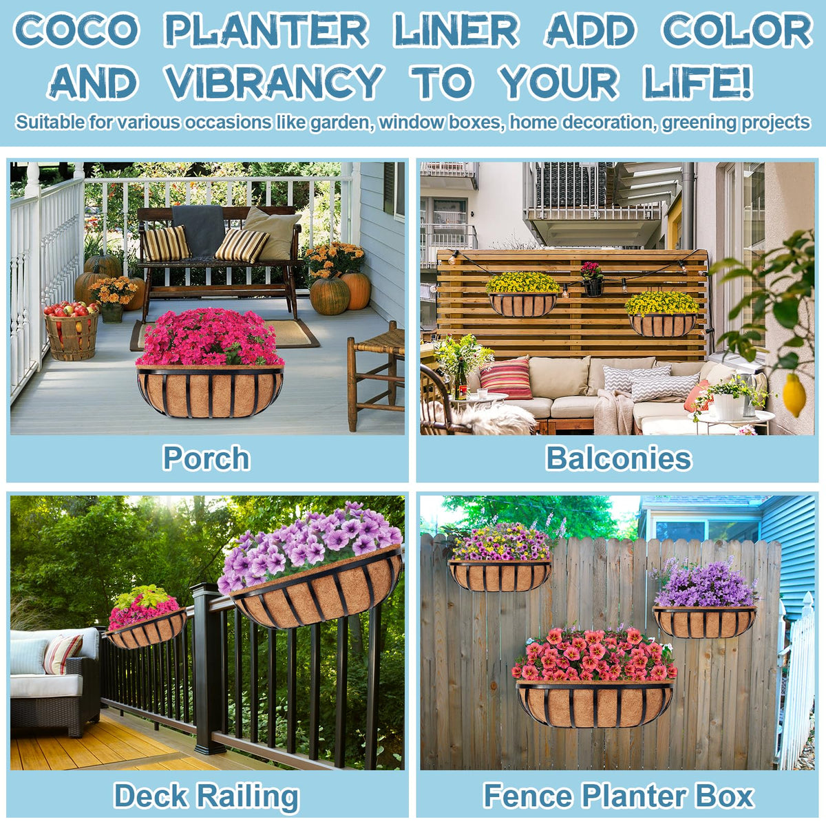 Riare liner for germination substrate and decorative planter use.