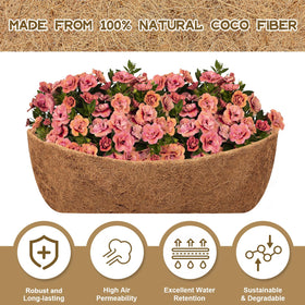 Riare halfmoon liner fitting a wall planter for easy decor