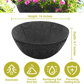 Riare anti-nesting liner keeps hanging baskets neat and bird-free.