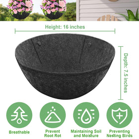 Riare heavy-duty nonwoven liner provides odor-free, long-lasting replacement for hanging baskets.