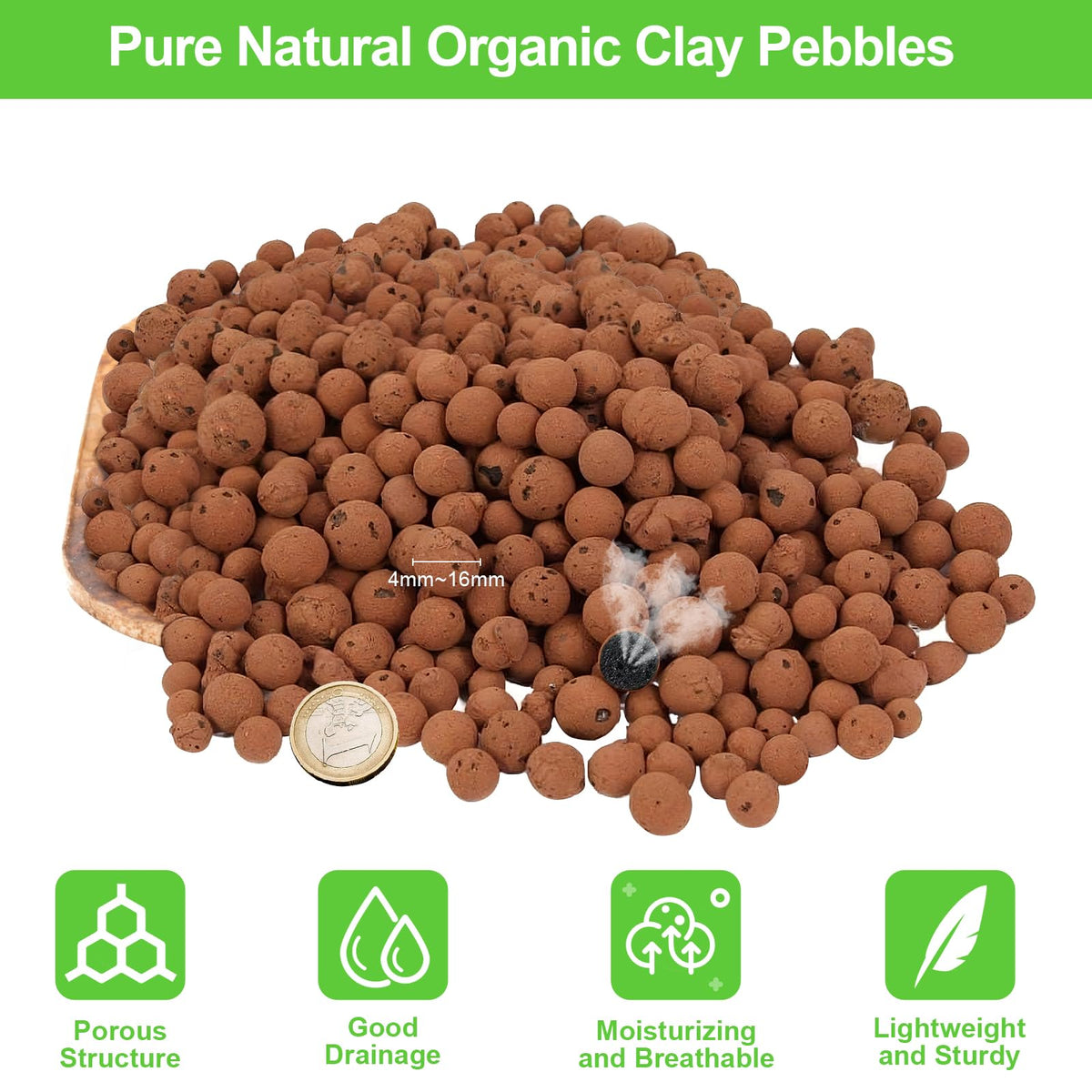 Riare Leca pebbles closeup highlights porous texture for root airflow