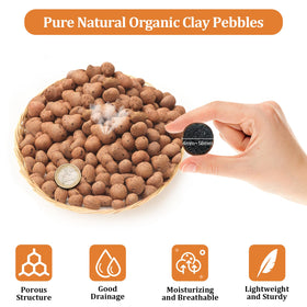 Riare leca pebbles 4-16mm close-up highlighting porous texture for aeration.