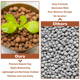 Riare Leca pebbles in an orchid pot showing weight balance and aeration