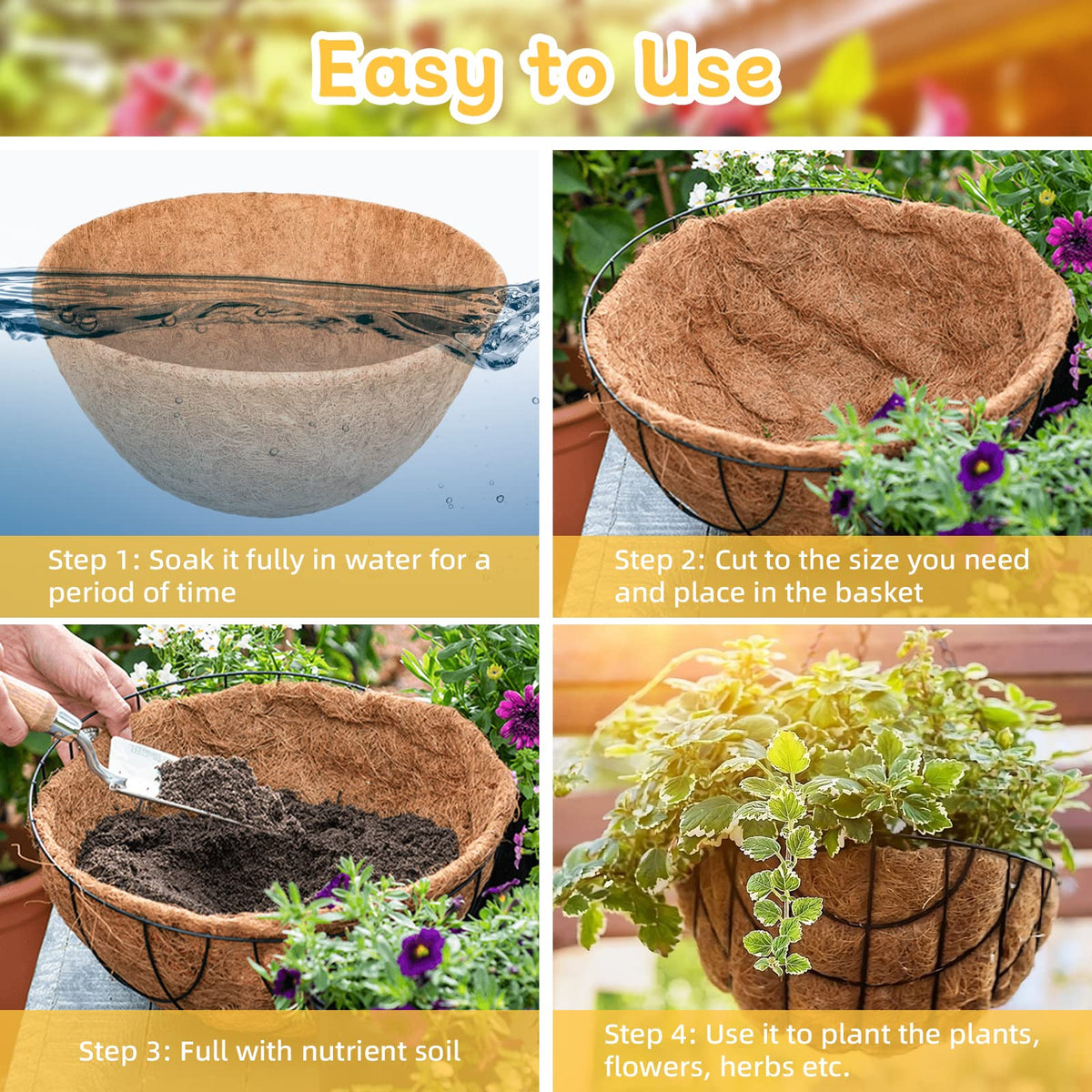 Riare liner reshaping demo; soak and trim to fit baskets