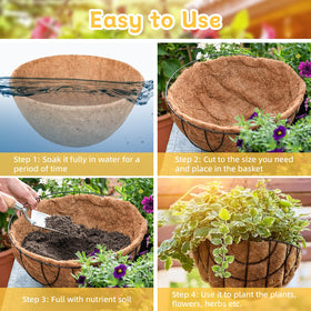 Riare liner reshaping demo; soak and trim to fit baskets