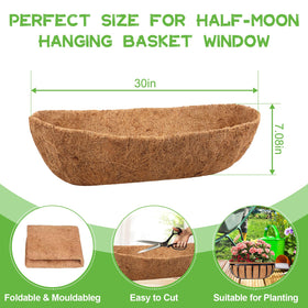 Riare natural coconut fiber liner shows breathable design for thriving plants.