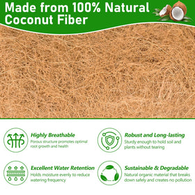 Riare natural coconut fiber material close-up for durable planter liner.