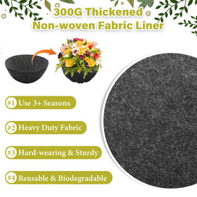 Riare nonwoven liner uses safe, odor-free fabric for family, pets, and plants.