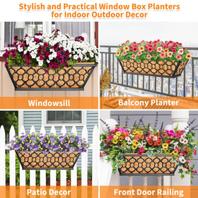 Riare outdoor planters suit herbs, vegetables, and blooming plants.