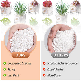 Riare perlite in pots improves drainage and root health.