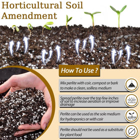 Riare perlite blends easily with soil, peat moss, and other media for texture.